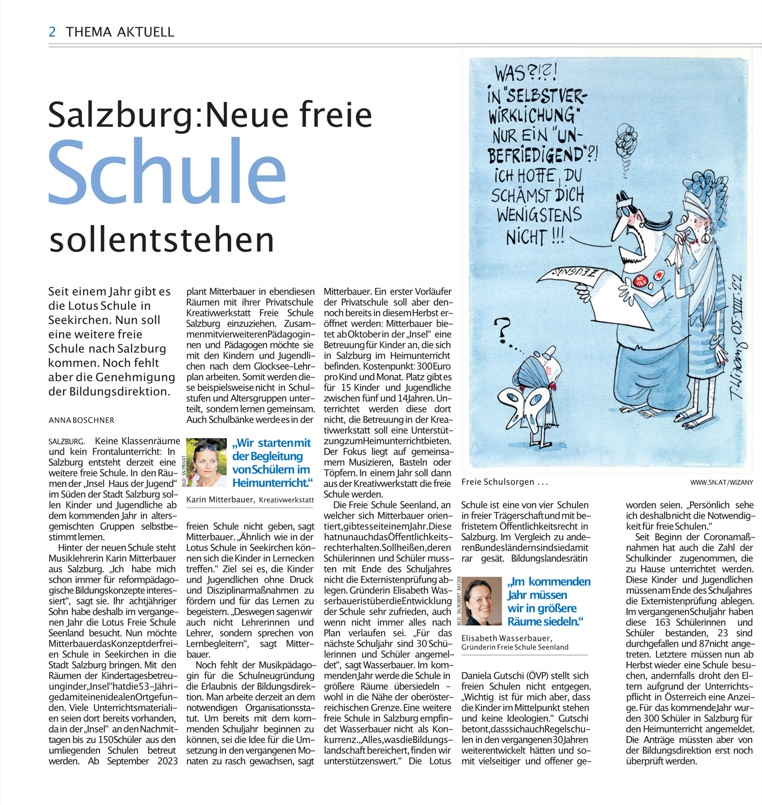 Artikel in den Salzburger Nachrichten, 2022